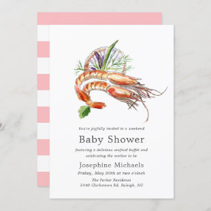 Minimaler Crawfish Boil Kinderdusche  Weichstreife Einladung