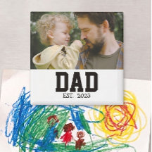 Minimaler Dad Established Vatertag Geschenk Magnet