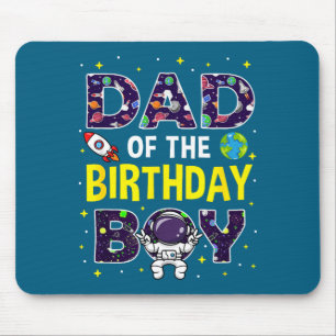 Minimaler Dad Geburtstagsjunge Weltraum Astronaut Mousepad