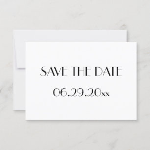 Minimaler Deko White Wedding Save the Date Card