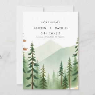 Minimaler digitaler Berg Save The Date