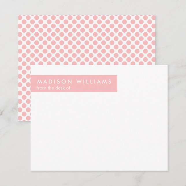 Minimaler Dot Stilvolle moderne moderne Note Card Mitteilungskarte (Vorne/Hinten)