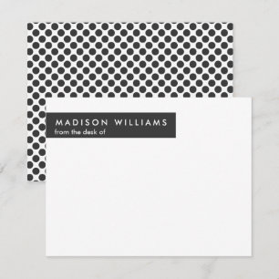 Minimaler Dot Stilvolle moderne moderne Note Card Mitteilungskarte
