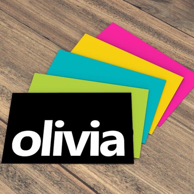 Minimaler einfacher Black & White-Name Visitenkarte (Von Creator hochgeladen)