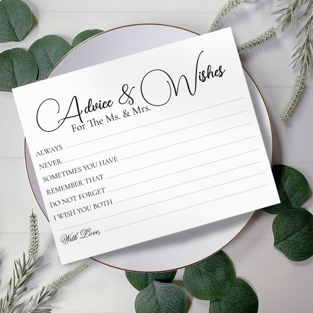 Minimaler einfacher Hochzeitsratgeber wünscht Kart (Von Creator hochgeladen)