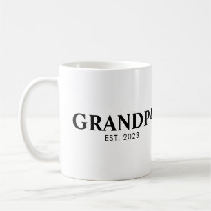 Minimaler einfacher Text Opa gegründet Jahr Kaffeetasse