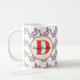 minimaler, eleganter Bestfriendepunkt in Monogramm Kaffeetasse