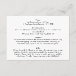 Minimaler Eleganter Botanischer Monogramm-Kranz Begleitkarte