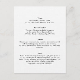 Minimaler Eleganter Botanischer Monogramm-Kranz Begleitkarte