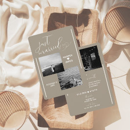 Minimaler Elopement-Empfang laden ein | Neutral Einladung