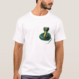 Minimaler Emerald Cobra Logo T - Shirt - Subtile S