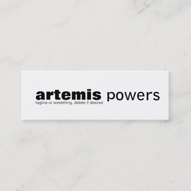 Minimaler Entwurf der einfachen dünnen Mini Visitenkarte (Vorderseite)