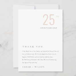 Minimaler, feiner Duskyblau jedes Jahr Jahrestag Dankeskarte