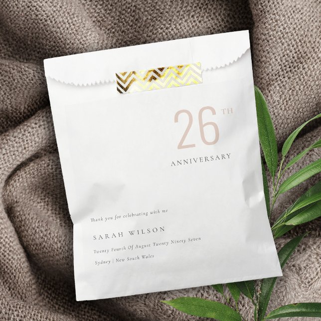 Minimaler, feiner Duskyblau jedes Jahr Jahrestag Geschenktütchen (Von Creator hochgeladen)