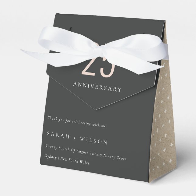 Minimaler feiner schwarzer Rock jedes Jahr Jahrest Geschenkschachtel (Vorderseite)