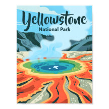 Minimaler, fetter Retro-Yellowstone-Regenbogen-Hei