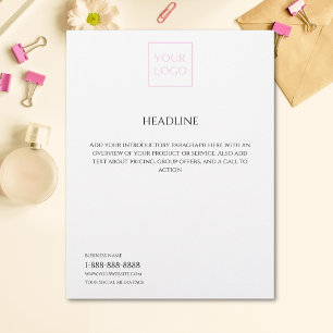 Minimaler Flyer für das White Business-Marketing m