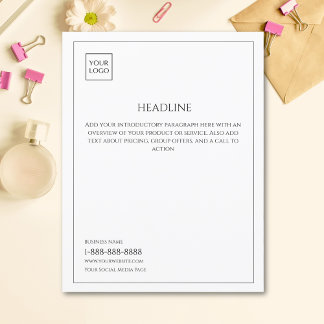 Minimaler Flyer für das White Business-Marketing m