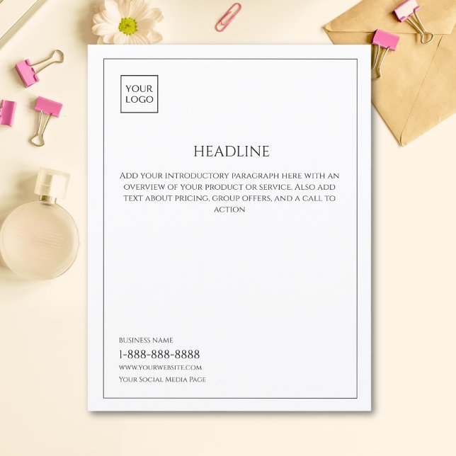 Minimaler Flyer für das White Business-Marketing m (Von Creator hochgeladen)