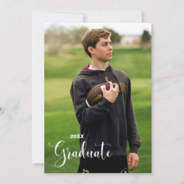 Minimaler Foto Abschluss und Empfang Einladung