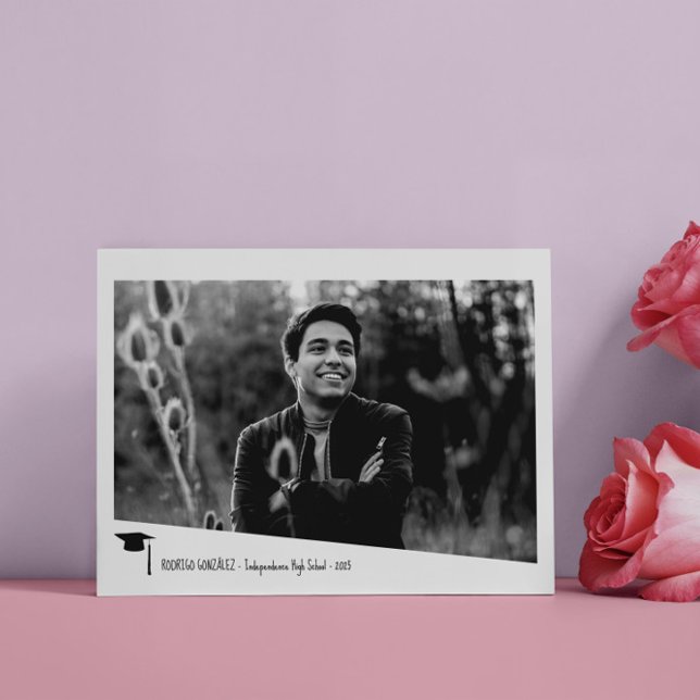 Minimaler Foto gestufter Winkelrahmen Einladung (Minimal Photo Graduated Angled Frame Announcement)