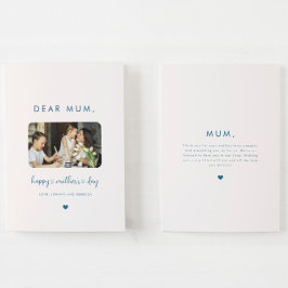 Minimaler Foto Script Herzens glückliche Mütter Ta Karte