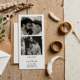 Minimaler Foto Strip Magnetic Wedding speichern da Magnetkarte