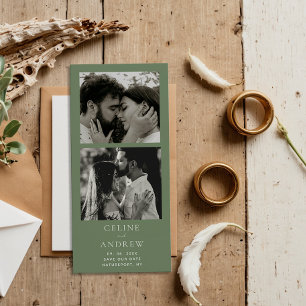 Minimaler Foto Strip Magnetic Wedding speichern da Magnetkarte