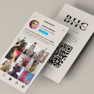 Minimaler Friseur Instagram Grid Salon Spa Sand Visitenkarte