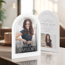 Minimaler Graceful Name Arch Foto Abschluss