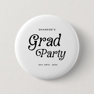 Minimaler Grad Party Retro Abschluss Button