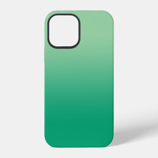 Minimaler hellgrüner bis dunkelgrüner Farbverlauf iPhone Hülle (Rückseite)