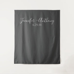 Minimaler Hintergrund für Hochzeiten Personalisier Wandteppich