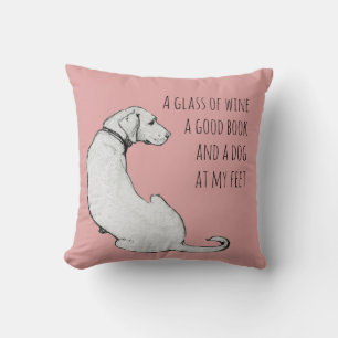 Minimaler Hunde Mama Zitat Labrador Art Pink Kissen