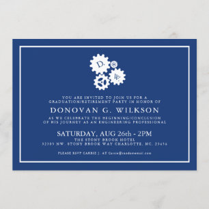 Minimaler Ingenieur Abschluss Einladung der Retire