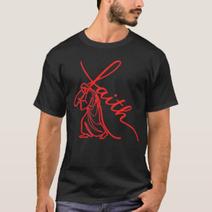 Minimaler Jesus trägt das Kreuz des Glaubens Chris T-Shirt