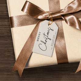 Minimaler klassischer Weihnachtsurlaub Geschenkanhänger