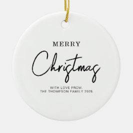 Minimaler klassischer Weihnachtsurlaub Keramik Ornament