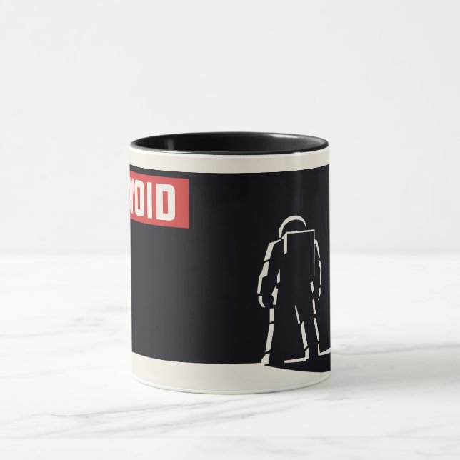 Minimaler konstruktivistischer schwarzer und roter tasse (Zentrum)