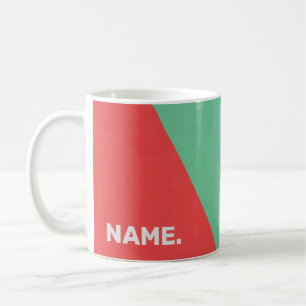 Minimaler Korallenriff und Minze-individuelle Name Kaffeetasse