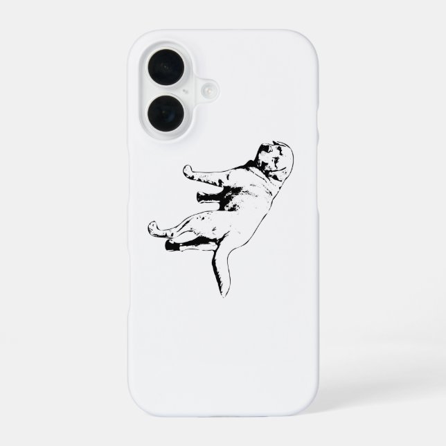 Minimaler Labrador, Augen über der Schulter iPhone 16 Hülle (Rückseite)