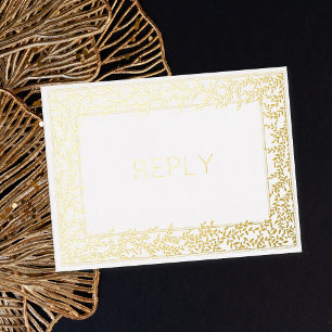 Minimaler Leaf-Foliage UAWG Folie Einladungspostkarte