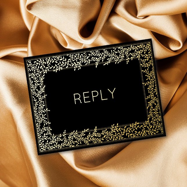 Minimaler Leaf-Foliage UAWG Folie Einladungspostkarte (Von Creator hochgeladen)