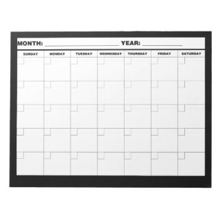 Minimaler Leerlaufkalender Notizblock