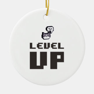 Minimaler Level Up Gamer Keramik Ornament