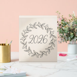 Minimaler Lorbeerkranz 2026  Acrylschild