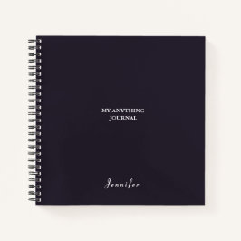 Minimaler Minimal-Charkohle-Grauer Weißspiral Notizbuch