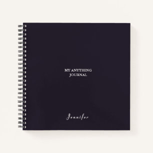 Minimaler Minimal-Charkohle-Grauer Weißspiral Notizbuch