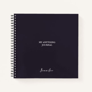 Minimaler Minimal-Charkohle-Grauer Weißspiral Notizbuch