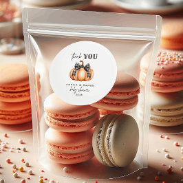 Minimaler Minimalismus für kleine Pumpkin-Babydusc Runder Aufkleber